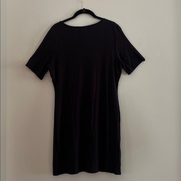 Sadie & Sage Black Ribbed Mini Dress Size XL - Picture 2 of 8